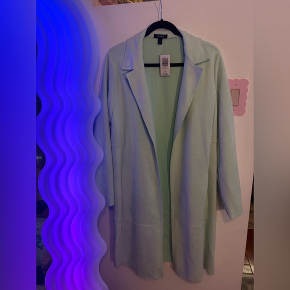 Torrid Light Green Women's Trench Coat - Picture 2 of 6